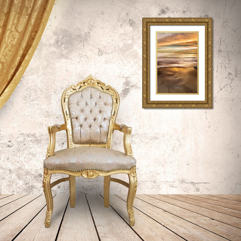 Windansea Gold Ornate Wood Framed Art Print with Double Matting by Delimont, Danita