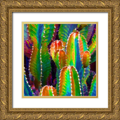 Neon Desert I Gold Ornate Wood Framed Art Print with Double Matting by Burghardt, James