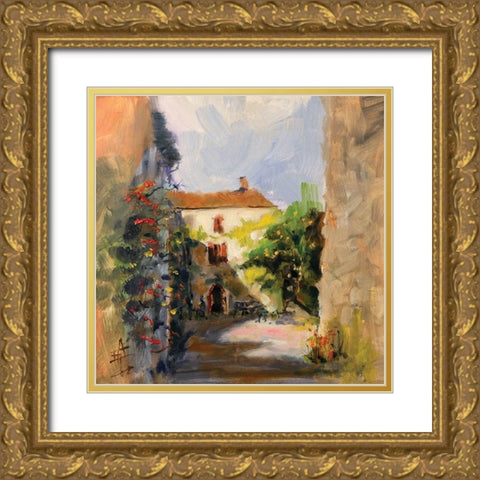 France II Gold Ornate Wood Framed Art Print with Double Matting by Farrall Doyle, Anne