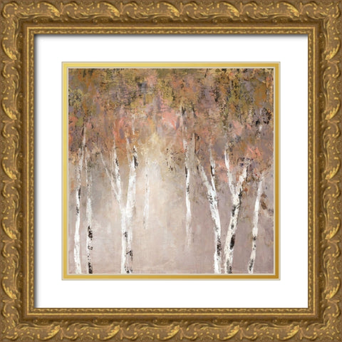 Sunlit Birch I Gold Ornate Wood Framed Art Print with Double Matting by Robinson, Carol