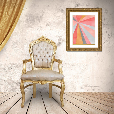 Geometric Gold Ornate Wood Framed Art Print with Double Matting by Carpentieri, Natalie