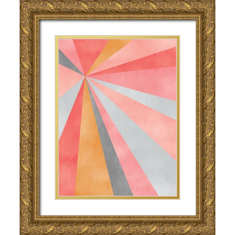 Geometric Gold Ornate Wood Framed Art Print with Double Matting by Carpentieri, Natalie