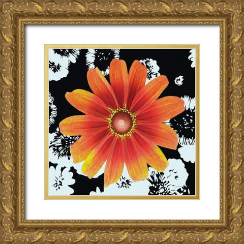 Black and Bloom Gold Ornate Wood Framed Art Print with Double Matting by Burghardt, James