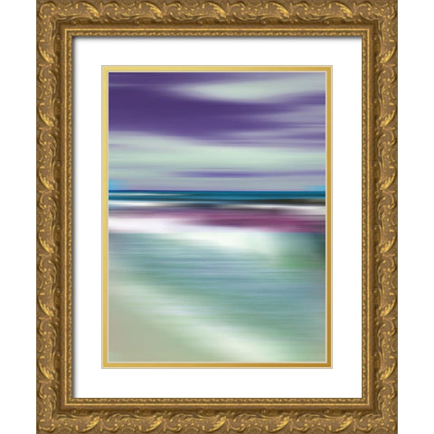 Jeweled Waters Gold Ornate Wood Framed Art Print with Double Matting by Nan