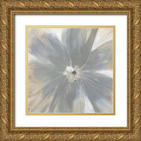 Silver Bloom Gold Ornate Wood Framed Art Print with Double Matting by Nan