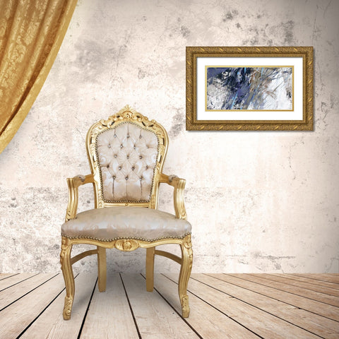 Blue Noise I Gold Ornate Wood Framed Art Print with Double Matting by Butler, John