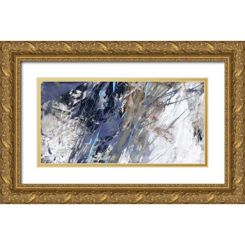 Blue Noise I Gold Ornate Wood Framed Art Print with Double Matting by Butler, John