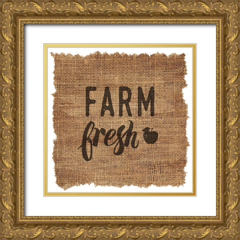 Farm Fresh Gold Ornate Wood Framed Art Print with Double Matting by Murray, Amanda