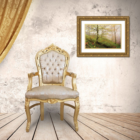 Spring Or Gold Ornate Wood Framed Art Print with Double Matting by Van de Goor, Lars