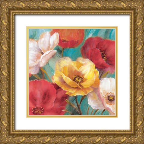 Jardin De Primavera Gold Ornate Wood Framed Art Print with Double Matting by Nan