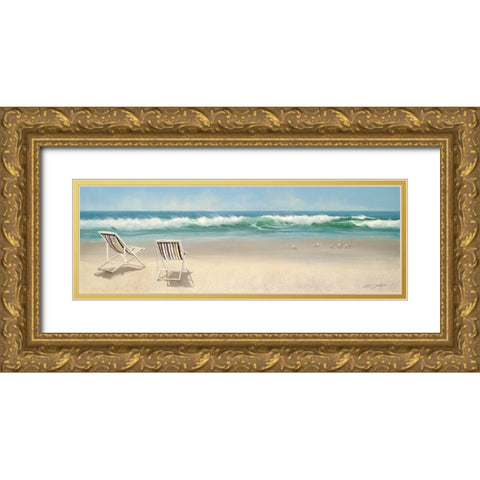 View For Two Gold Ornate Wood Framed Art Print with Double Matting by Seslar, Lin