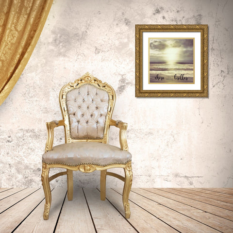 Ahora Gold Ornate Wood Framed Art Print with Double Matting by Calascibetta, Mike