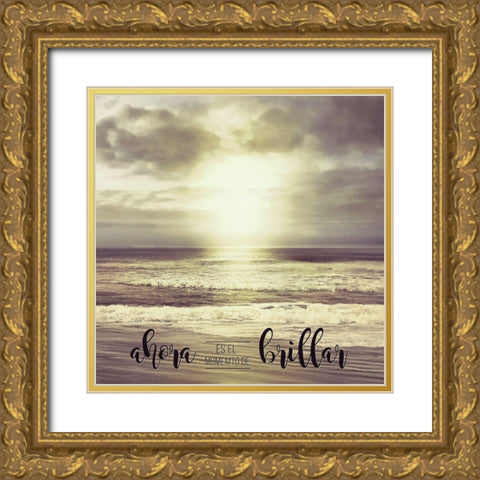 Ahora Gold Ornate Wood Framed Art Print with Double Matting by Calascibetta, Mike
