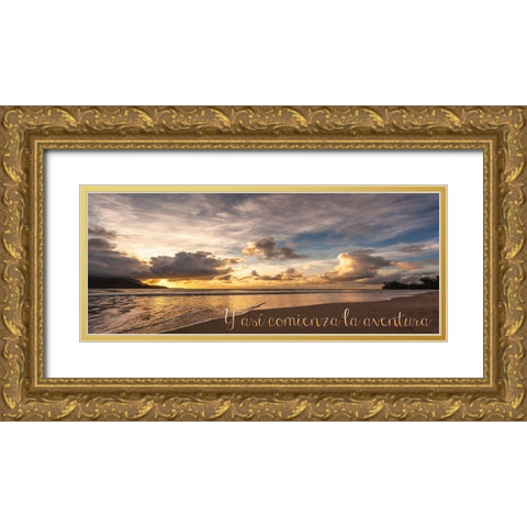 Comienza La Gold Ornate Wood Framed Art Print with Double Matting by Shoemaker, Andrew