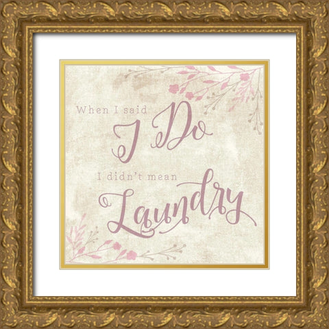 Didnt Mean Gold Ornate Wood Framed Art Print with Double Matting by Murray, Amanda