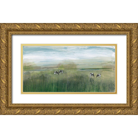Grazing In Shandelee Gold Ornate Wood Framed Art Print with Double Matting by Jill, Susan