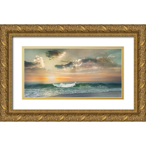 Sundown Gold Ornate Wood Framed Art Print with Double Matting by Calascibetta, Mike