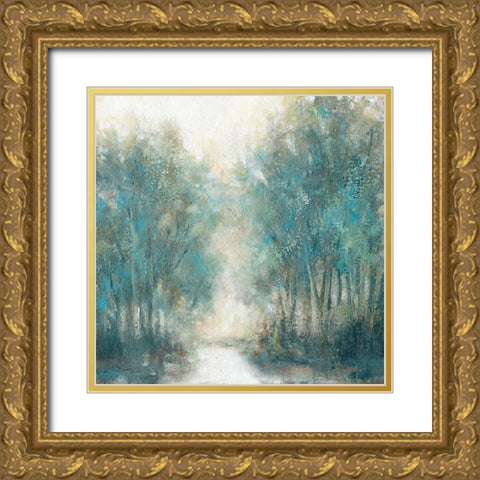 Lakeside Groves Gold Ornate Wood Framed Art Print with Double Matting by Robinson, Carol