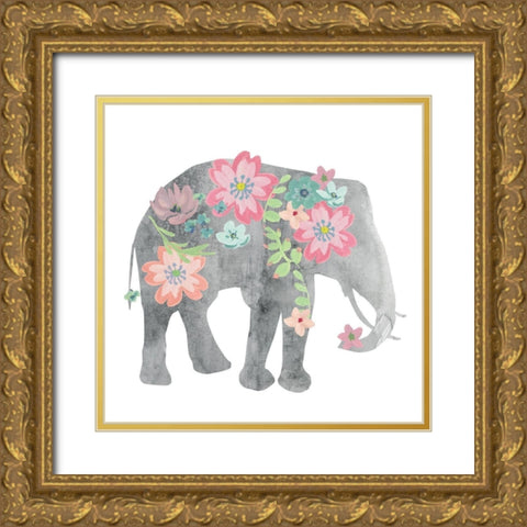 Girls Love Gold Ornate Wood Framed Art Print with Double Matting by Robinson, Carol