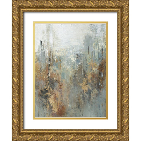 Forest Lights Gold Ornate Wood Framed Art Print with Double Matting by Robinson, Carol