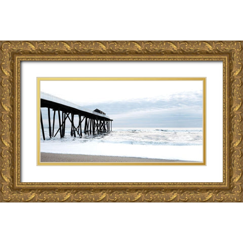 Belmar Pier I Gold Ornate Wood Framed Art Print with Double Matting by Carpentieri, Natalie
