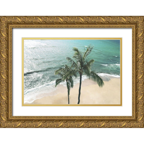 Maui Palm Gold Ornate Wood Framed Art Print with Double Matting by Carpentieri, Natalie