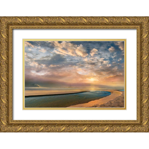Changing Gold Ornate Wood Framed Art Print with Double Matting by Calascibetta, Mike