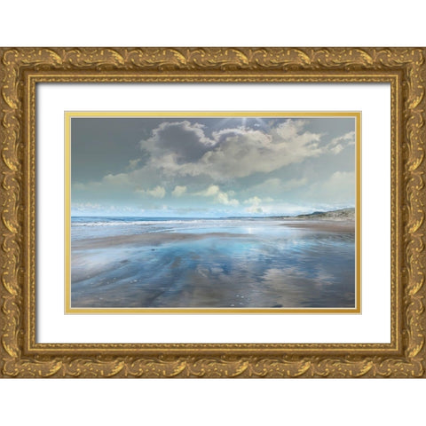 Reflecting Gold Ornate Wood Framed Art Print with Double Matting by Calascibetta, Mike