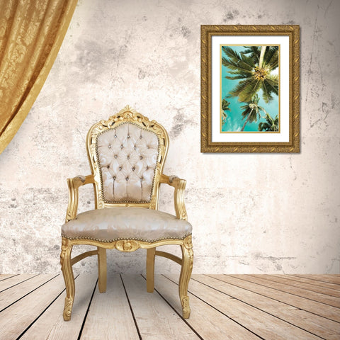 Palms Up Gold Ornate Wood Framed Art Print with Double Matting by Delimont, Danita