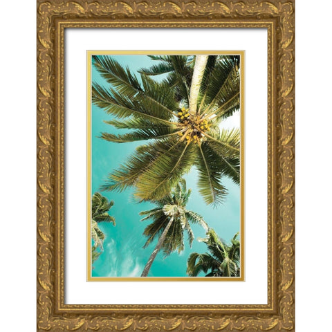 Palms Up Gold Ornate Wood Framed Art Print with Double Matting by Delimont, Danita