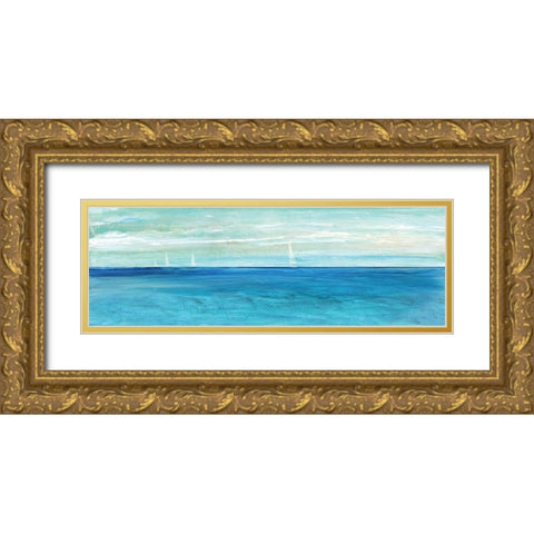 St. Maarten Gold Ornate Wood Framed Art Print with Double Matting by Jill, Susan