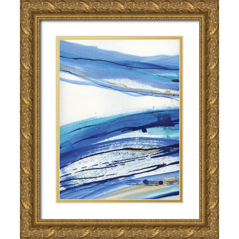 Waterfall I Gold Ornate Wood Framed Art Print with Double Matting by Jill, Susan