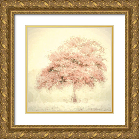 Bubble Tree Gold Ornate Wood Framed Art Print with Double Matting by Van de Goor, Lars