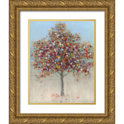 Confetti Tree Gold Ornate Wood Framed Art Print with Double Matting by Swatland, Sally