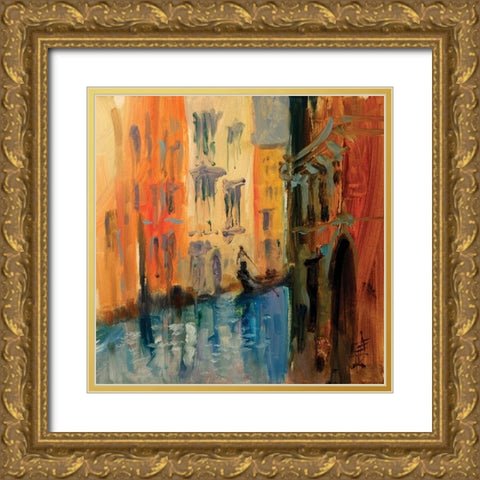 Venice I Gold Ornate Wood Framed Art Print with Double Matting by Farrall Doyle, Anne