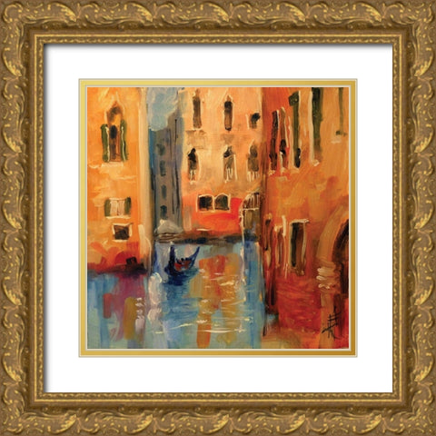 Venice II Gold Ornate Wood Framed Art Print with Double Matting by Farrall Doyle, Anne