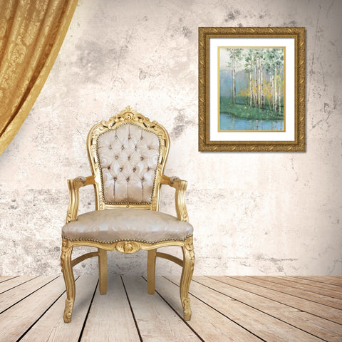 Birch Gold Ornate Wood Framed Art Print with Double Matting by Swatland, Sally