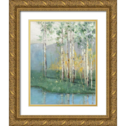 Birch Gold Ornate Wood Framed Art Print with Double Matting by Swatland, Sally