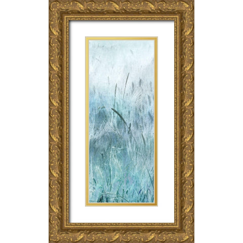 Blue Field Forever Gold Ornate Wood Framed Art Print with Double Matting by Weisz, Irene