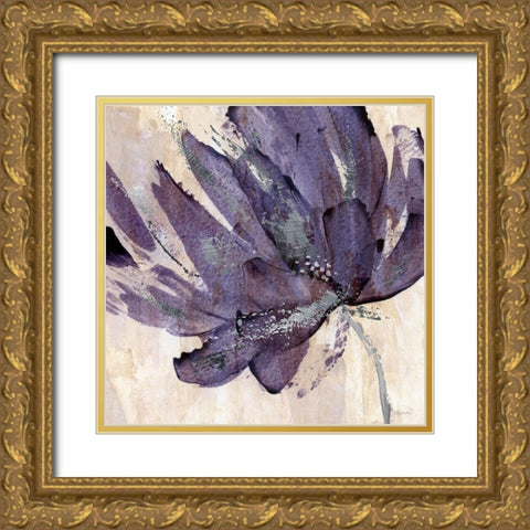 Purple Jewel Gold Ornate Wood Framed Art Print with Double Matting by Craven, Katrina