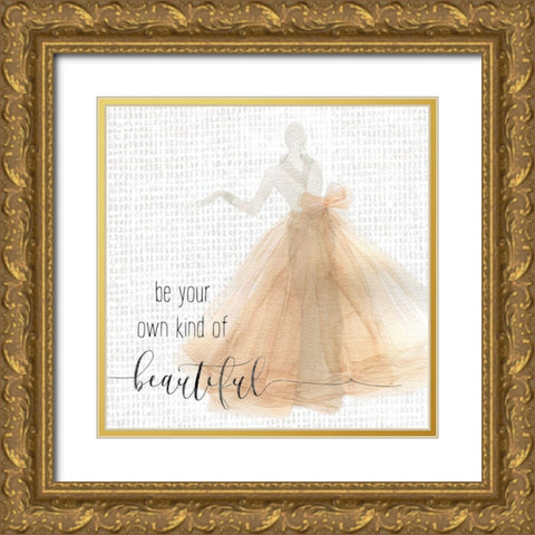 Be Beautiful Gold Ornate Wood Framed Art Print with Double Matting by Robinson, Carol