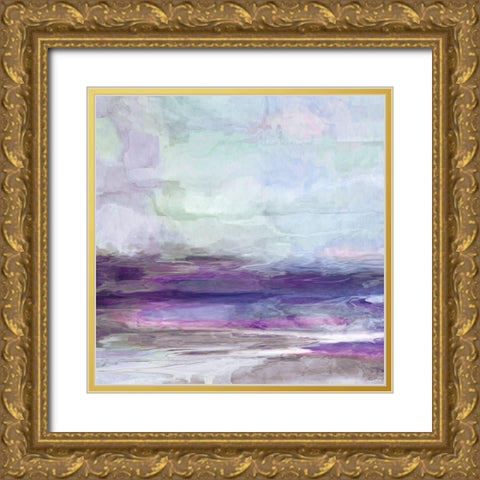 Violet Gray I Gold Ornate Wood Framed Art Print with Double Matting by Butler, John