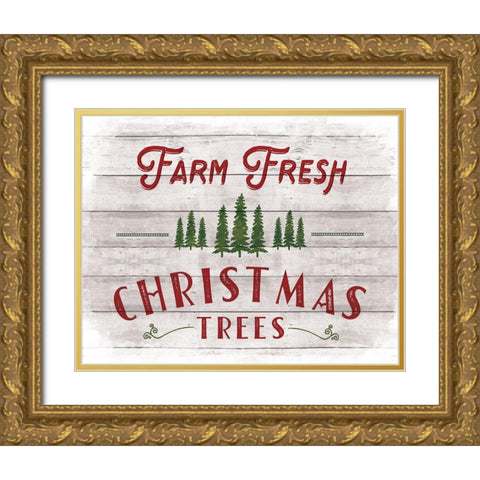Farm Fresh Gold Ornate Wood Framed Art Print with Double Matting by Murray, Amanda