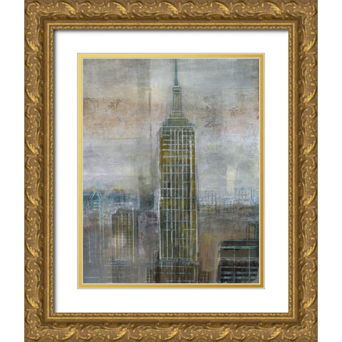 Empire City Gold Ornate Wood Framed Art Print with Double Matting by Nan