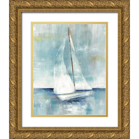 Come Sailing I Gold Ornate Wood Framed Art Print with Double Matting by Nan