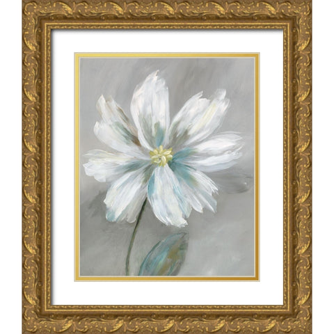 Simple Flower I Gold Ornate Wood Framed Art Print with Double Matting by Nan