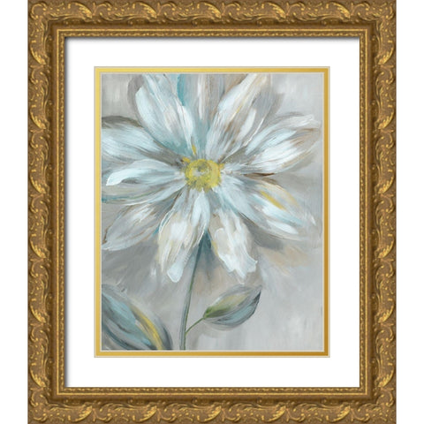 Simple Flower II Gold Ornate Wood Framed Art Print with Double Matting by Nan