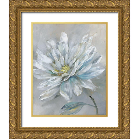 Simple Flower III Gold Ornate Wood Framed Art Print with Double Matting by Nan