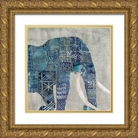 Botswana Patterns Gold Ornate Wood Framed Art Print with Double Matting by Robinson, Carol