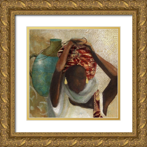 Beauty of Africa Gold Ornate Wood Framed Art Print with Double Matting by Robinson, Carol